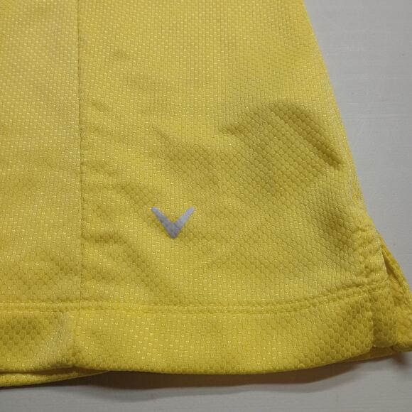 Callaway Women’s Short Sleeve Polo Yellow Golf Shirt Size Large - Picture 4 of 8